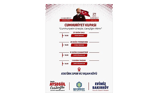Bakırköy Belediyesinden Cumhuriyet Bayramı’na Özel Dolu Dolu Program